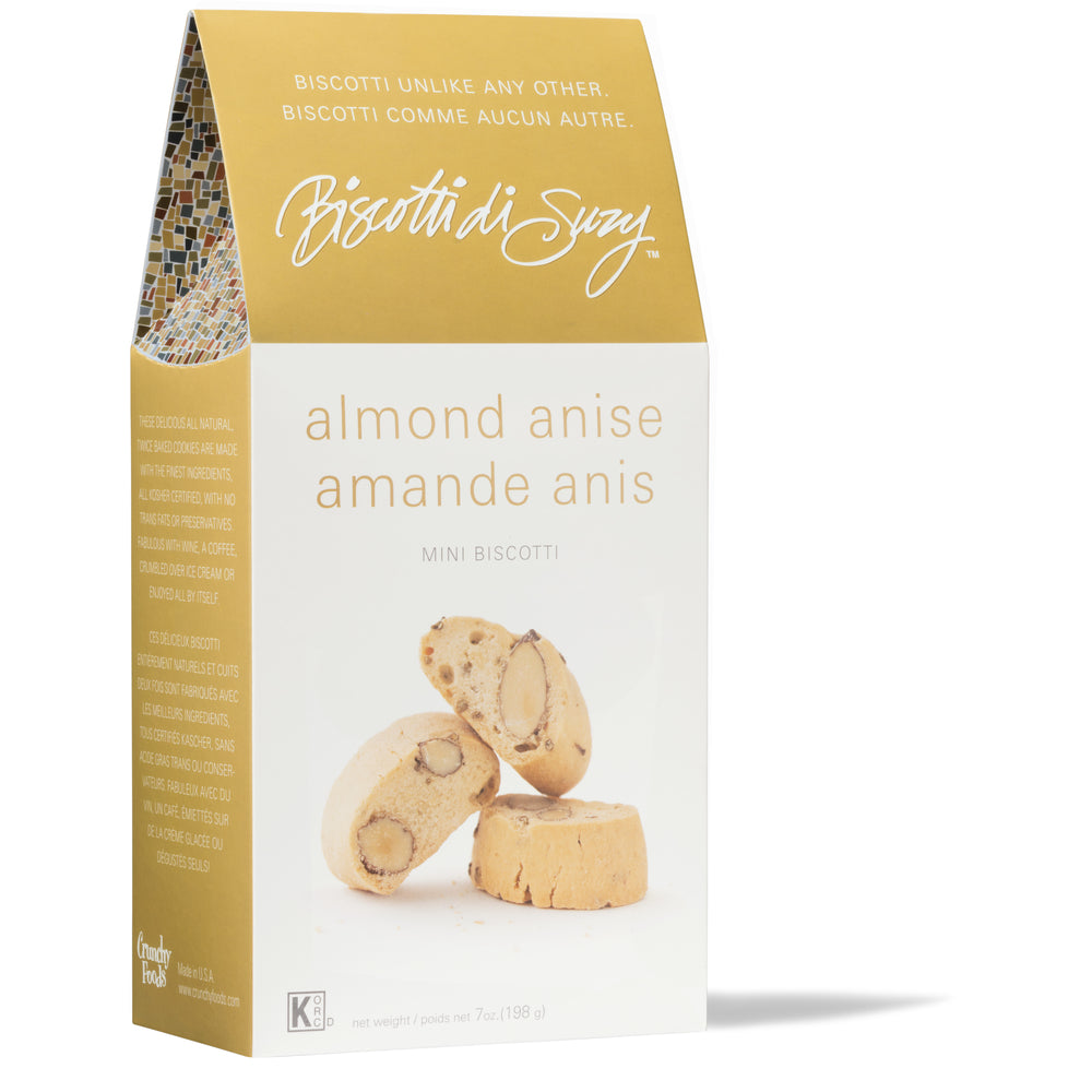6 Boxes - Mini Biscotti 7oz Almond Anise (42oz)